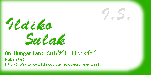 ildiko sulak business card